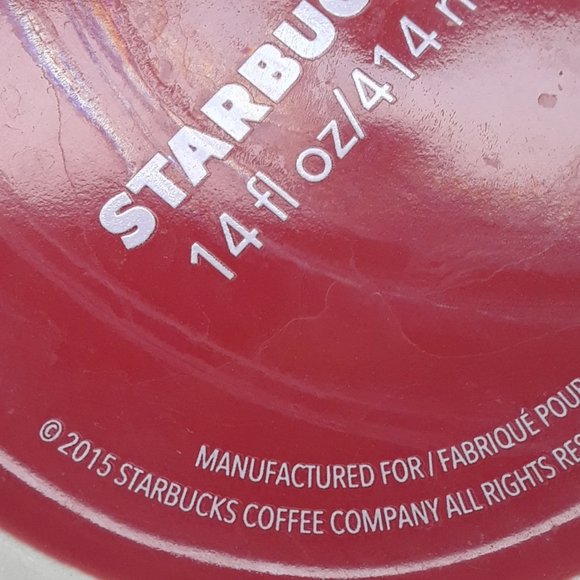 Starbucks Christmas Holiday Mug Red with Gold Ornaments 14 Ounce Coffee Cup - Picture 6 of 7